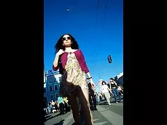 Шокиращи публични голи масов с красива наградата момиче part1